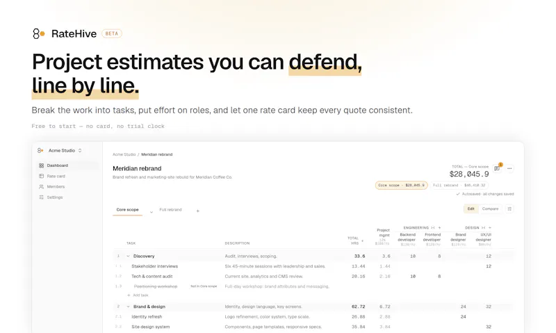 RateHive screenshot 2
