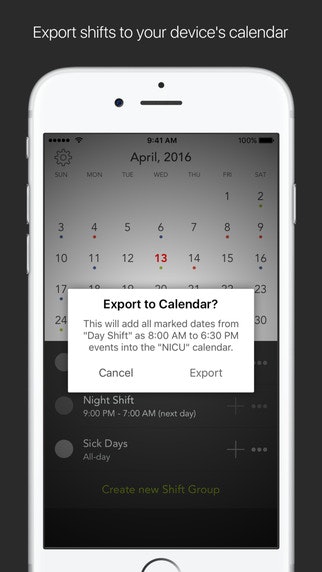 Shifty - Delightful Shift Calendar gallery image