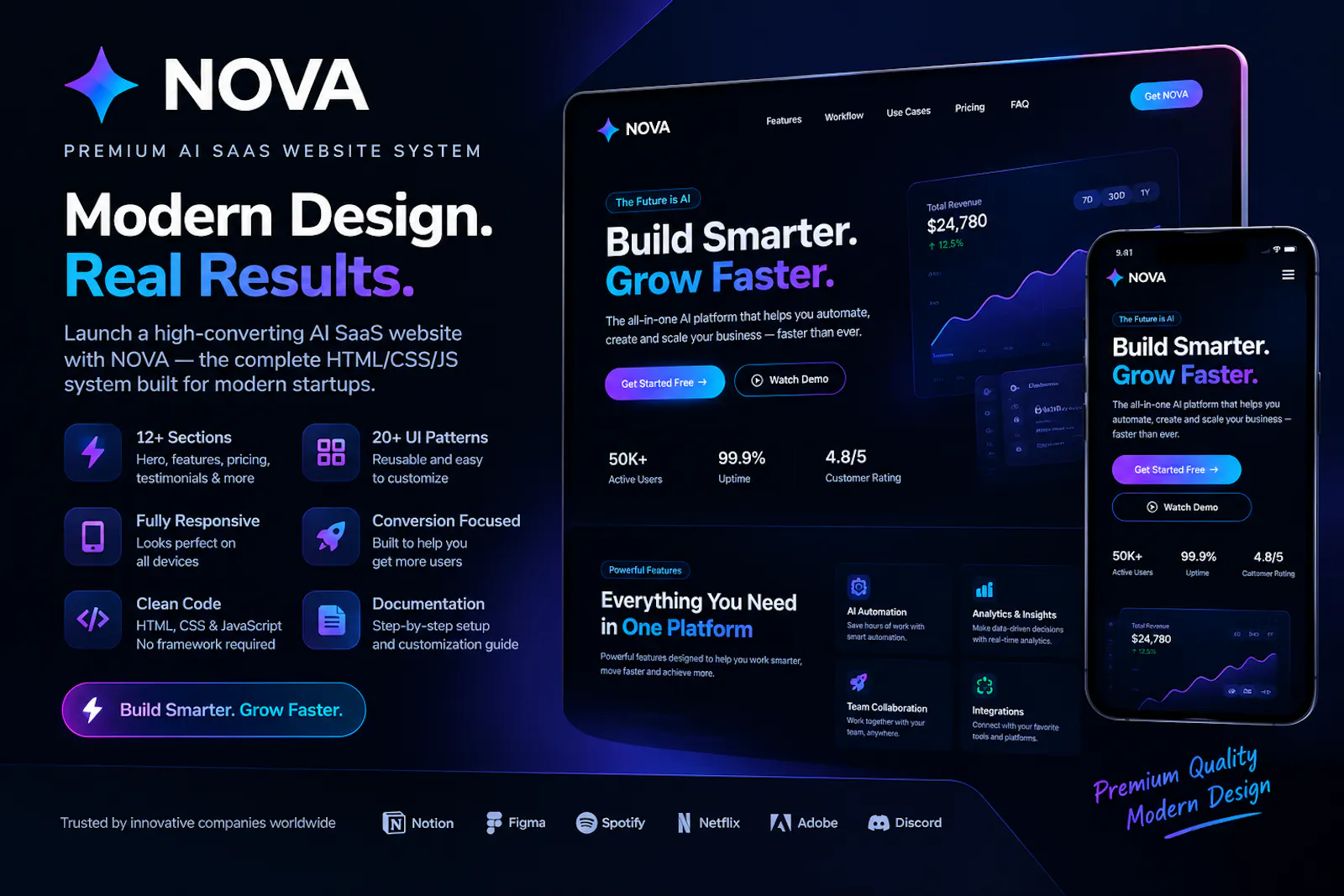 NOVA — AI SaaS Growth Website System screenshot 2