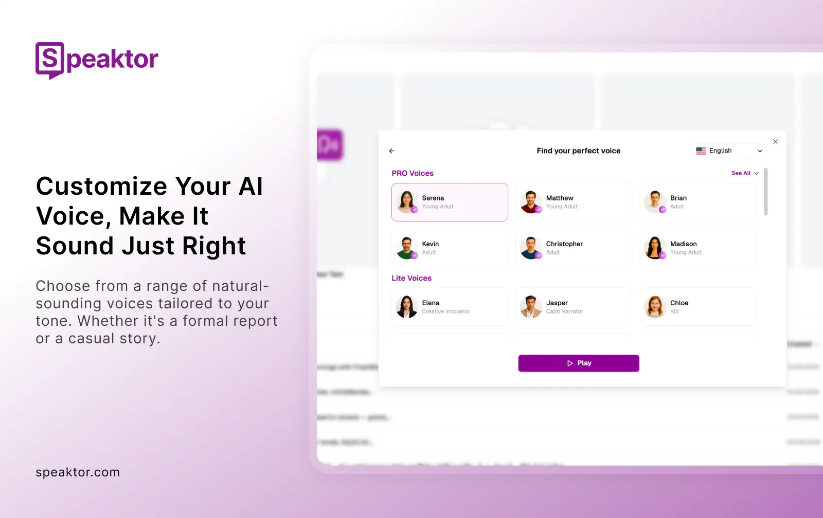 Speaktor — AI Voice Generator gallery image
