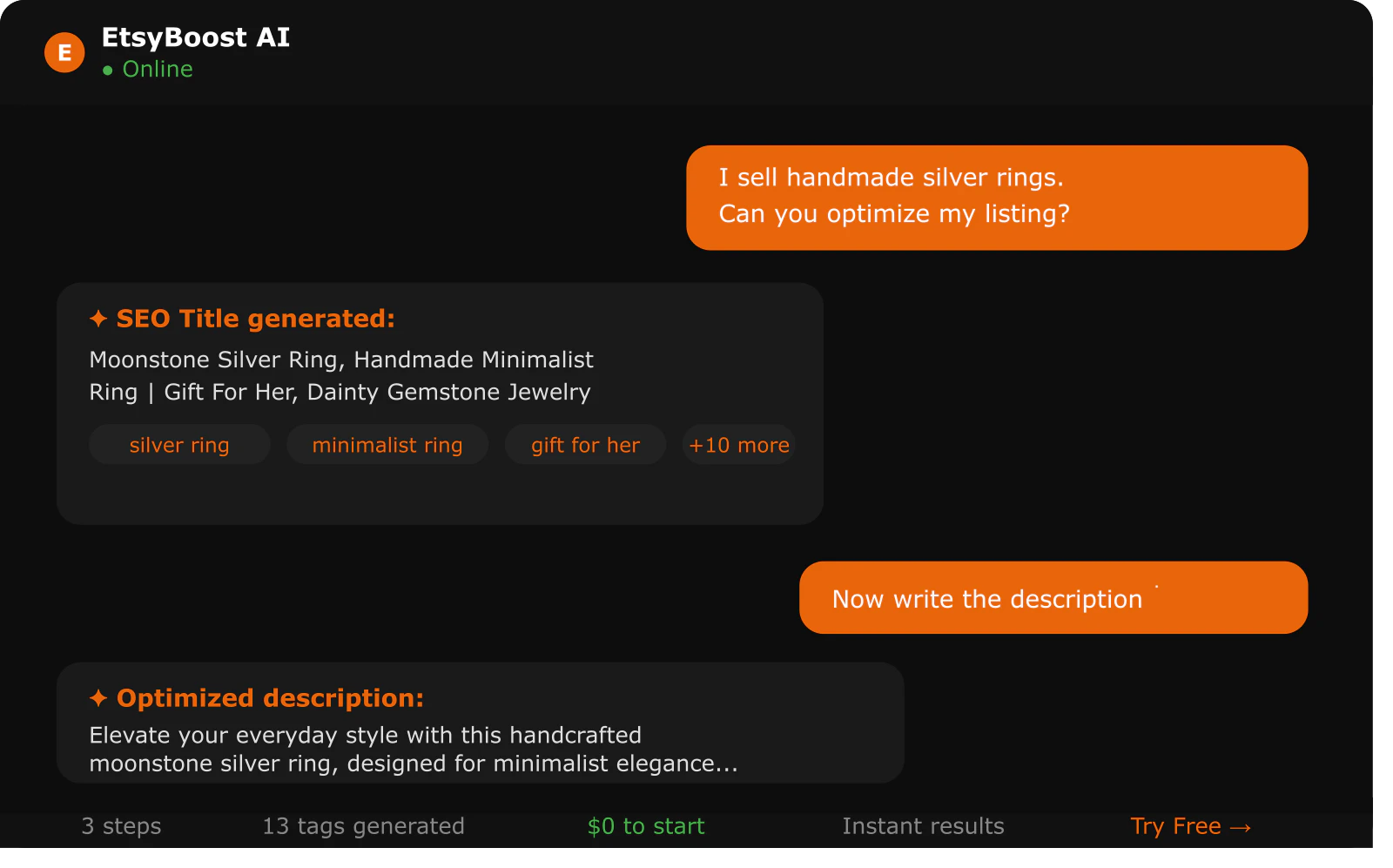 EtsyBoost AI screenshot 2