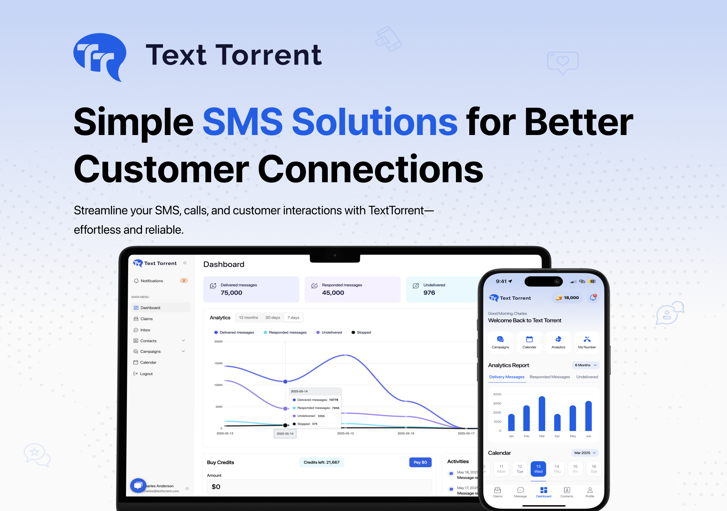 Média Torrent de texte - Plateforme de messagerie SMS et d'automatisation marketing alimentée par AI 2