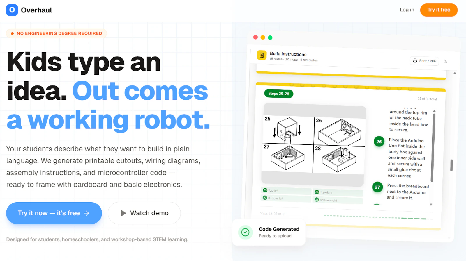 Overhaul, Build Robots from Ideas screenshot 1