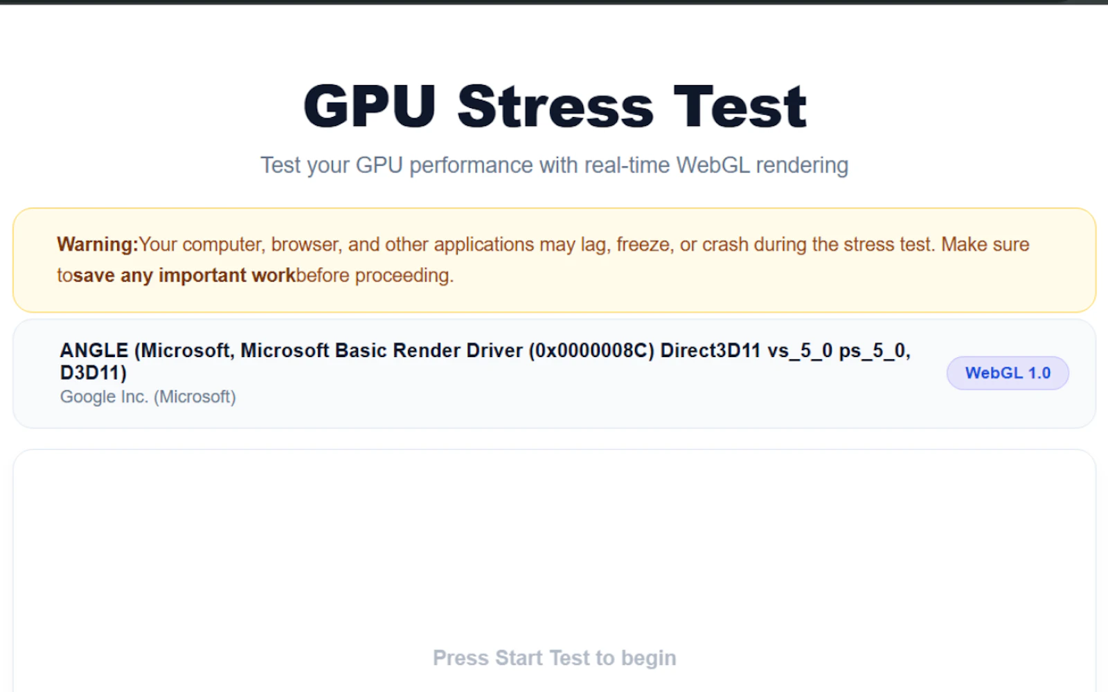 GPU Benchmark & Stress Test screenshot 2