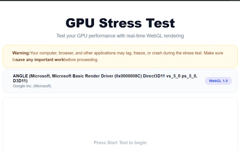 GPU Benchmark & Stress Test screenshot 2