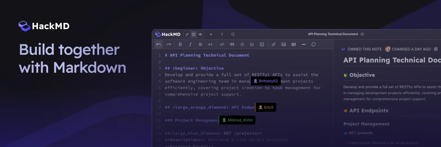 HackMD: Get everyone on the same page with Markdown. | Product Hunt