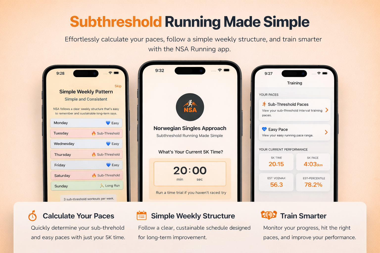 NSA Running - Main product screenshot demonstrating key features and user interface