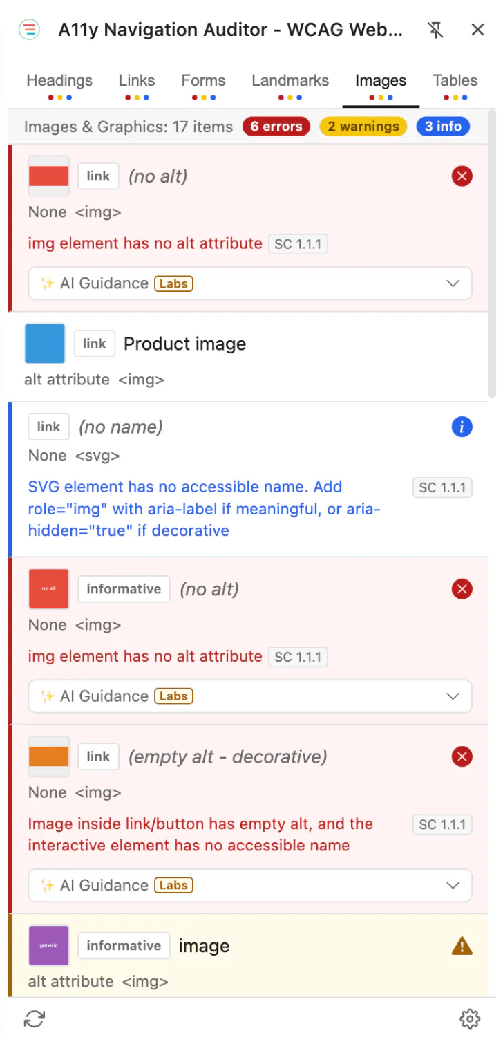 A11y Navigation Auditor 截图 7
