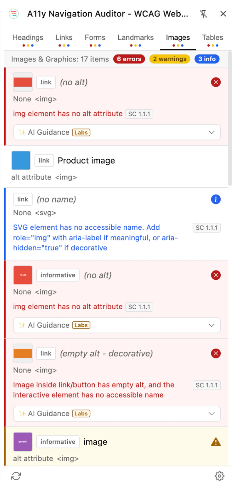 A11y Navigation Auditor screenshot 7