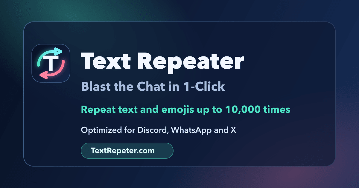 Text Repeater for social media gallery image