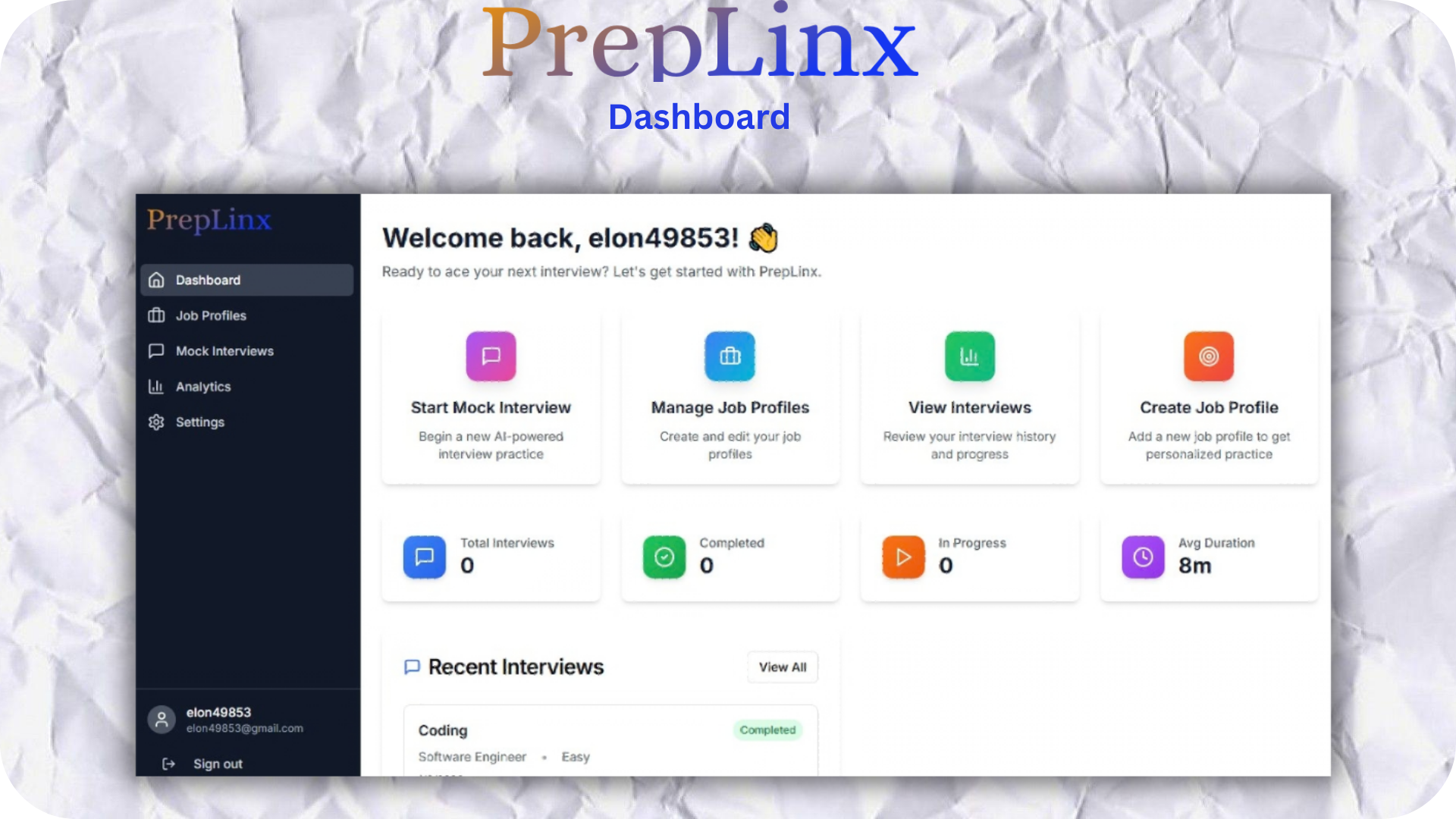 PrepLinx - Main product screenshot demonstrating key features and user interface