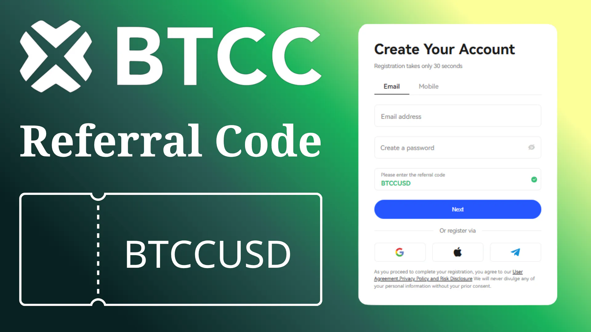 BTCC Referral Code Best Signup Offer gallery image