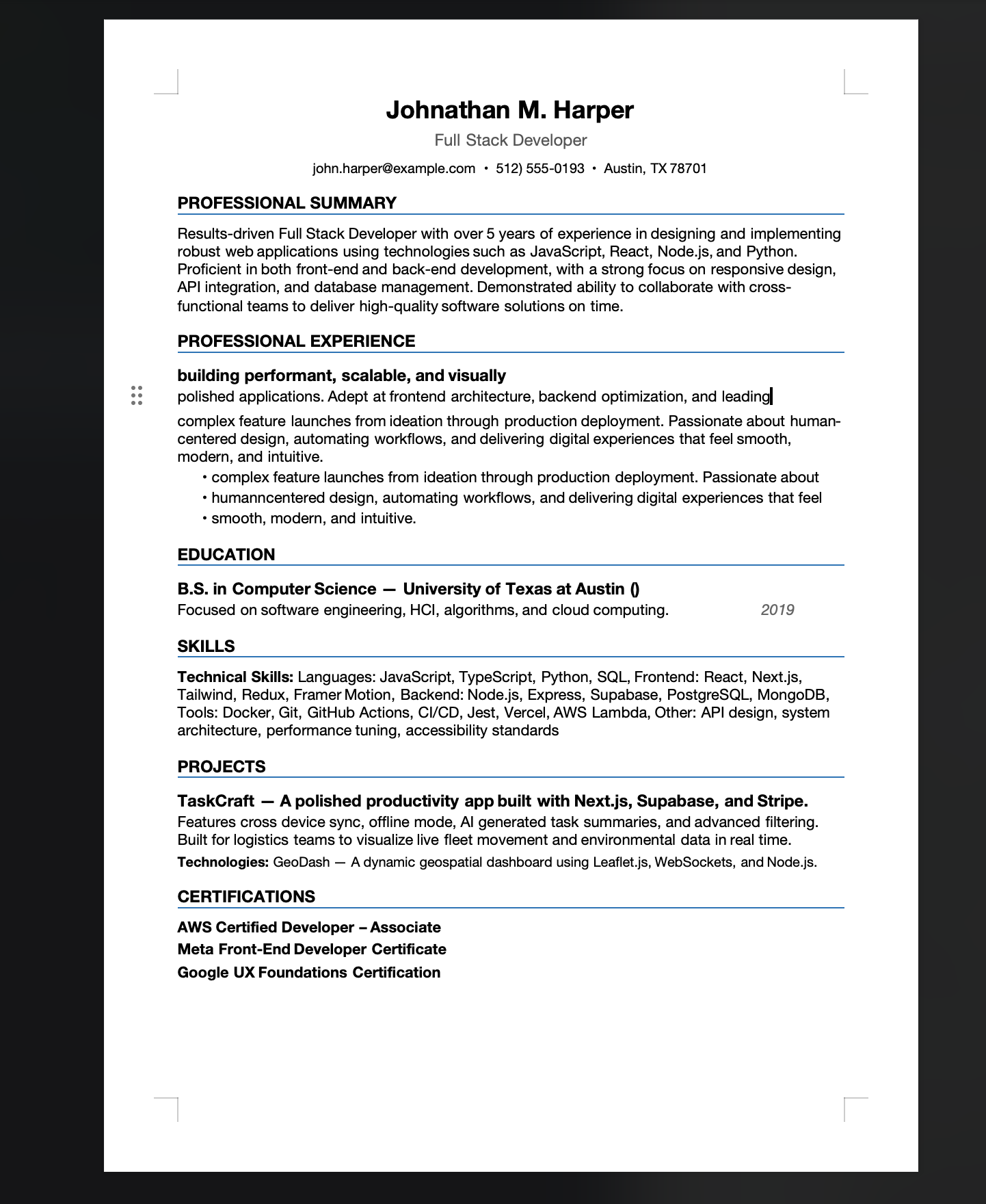 Smart ATS Resume gallery image