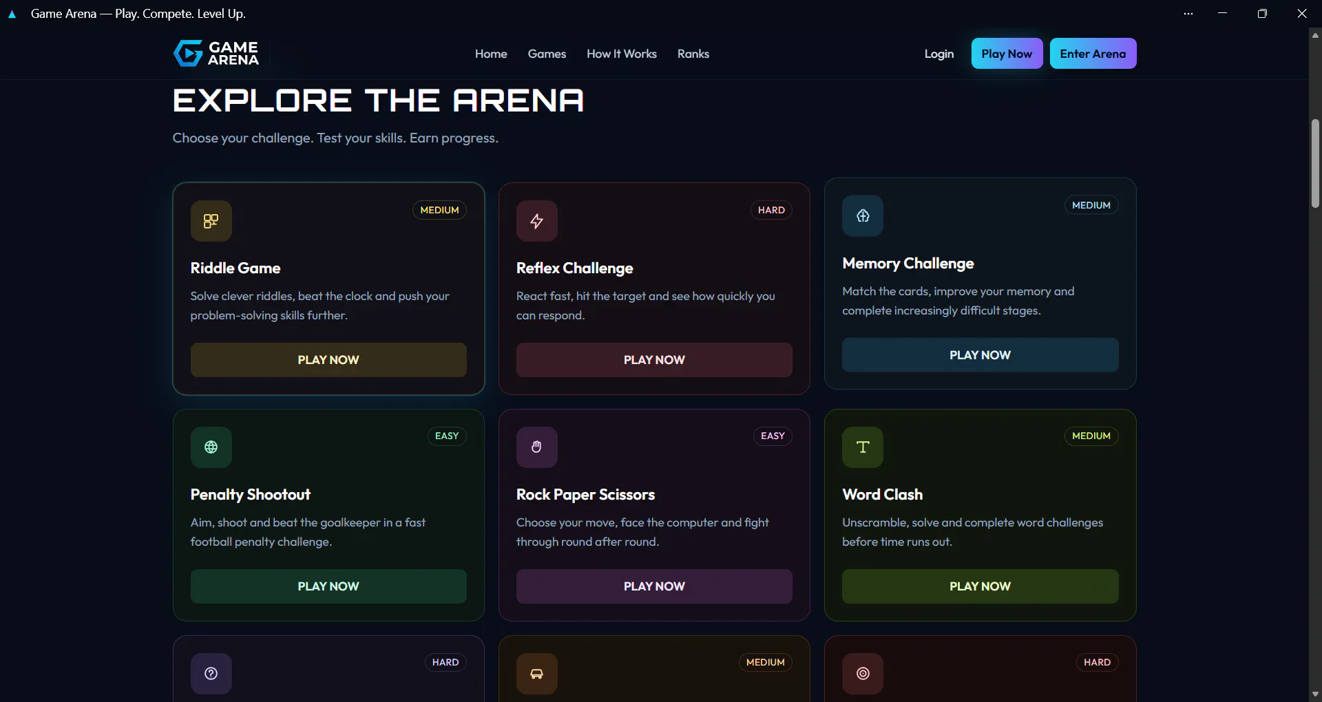 Game Arena — Play. Compete. Level Up. gallery image