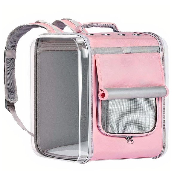 Mochila quadrada transparente