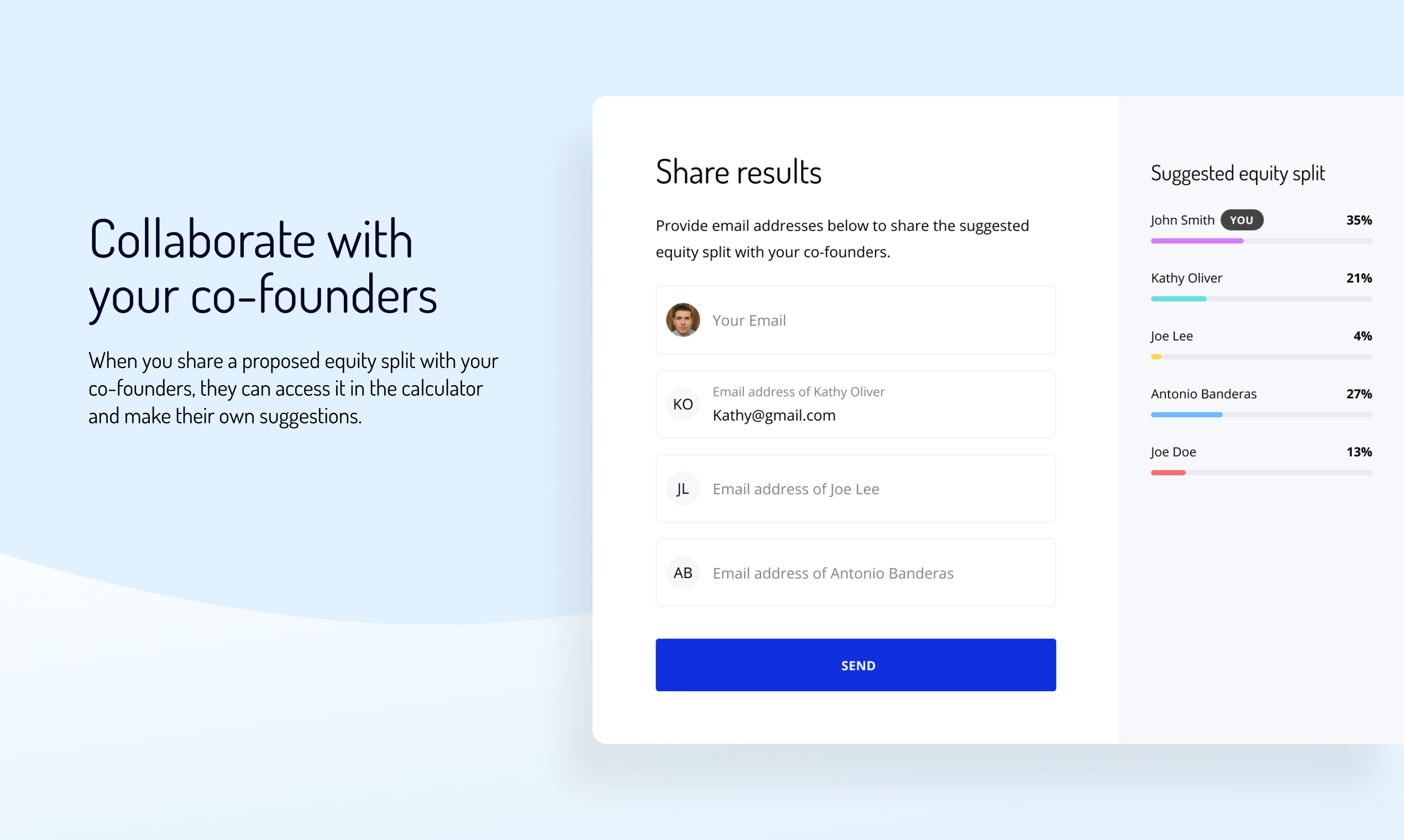 Capbase Startup Equity Calculator gallery image