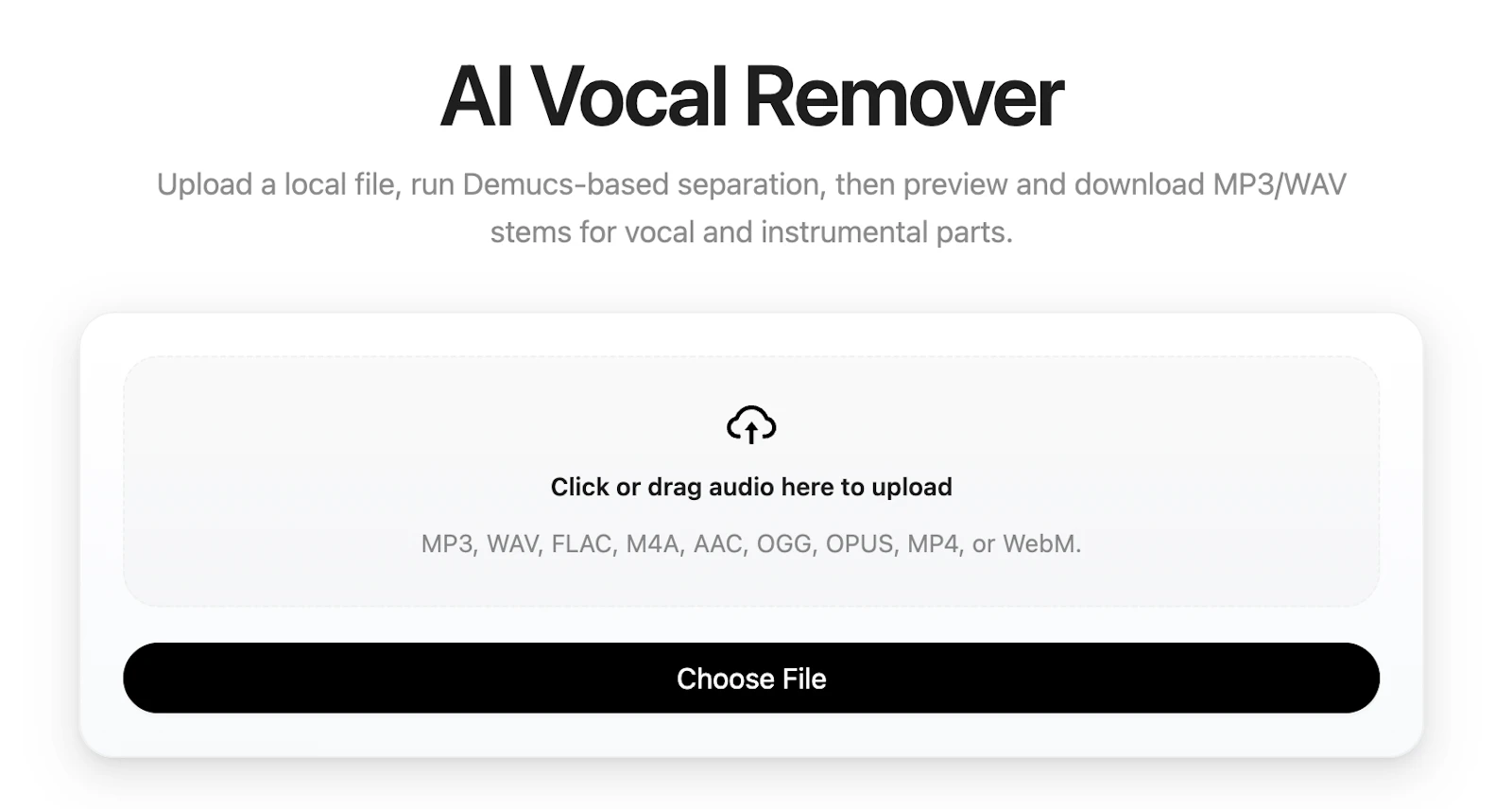AI Vocal Remover screenshot 1
