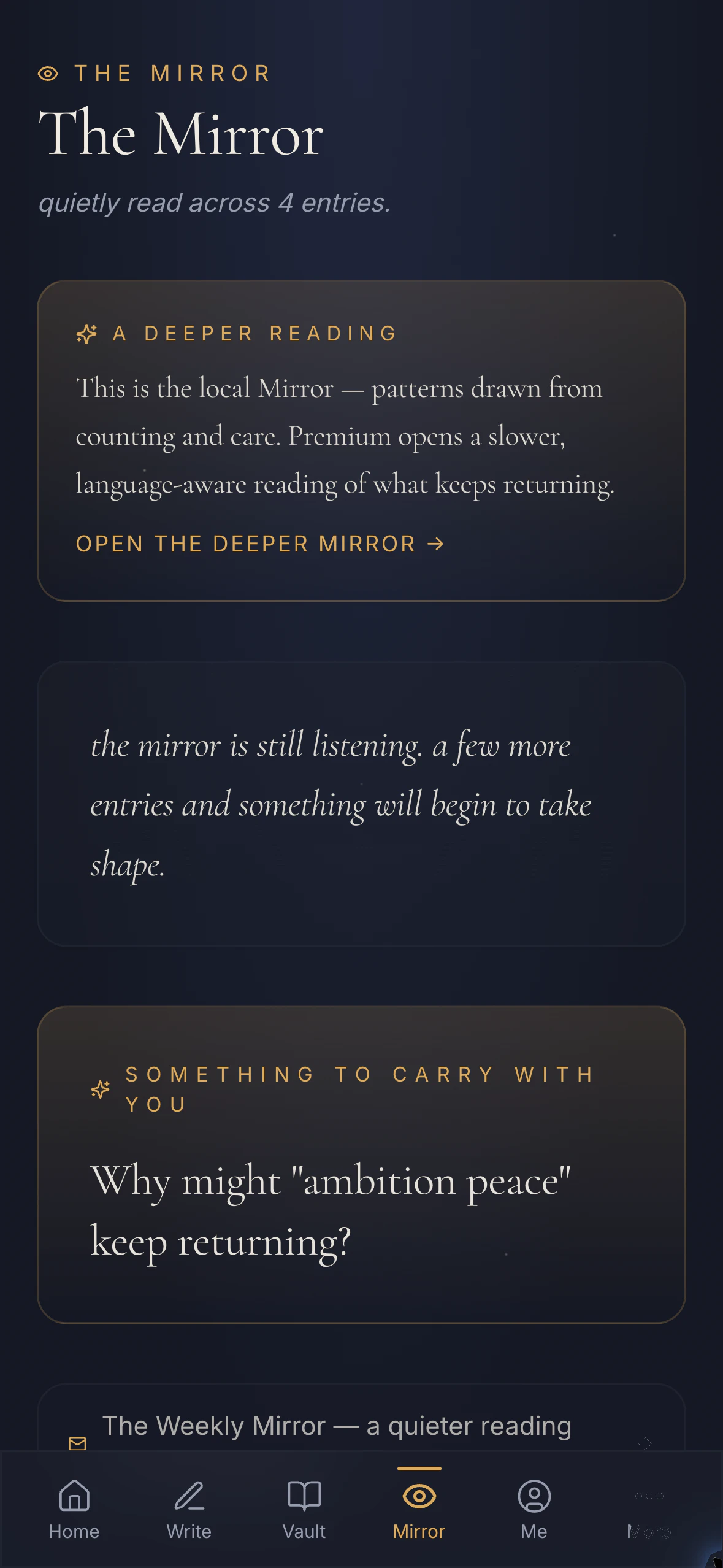 DAWN Vault journal for your inner world 截图 2