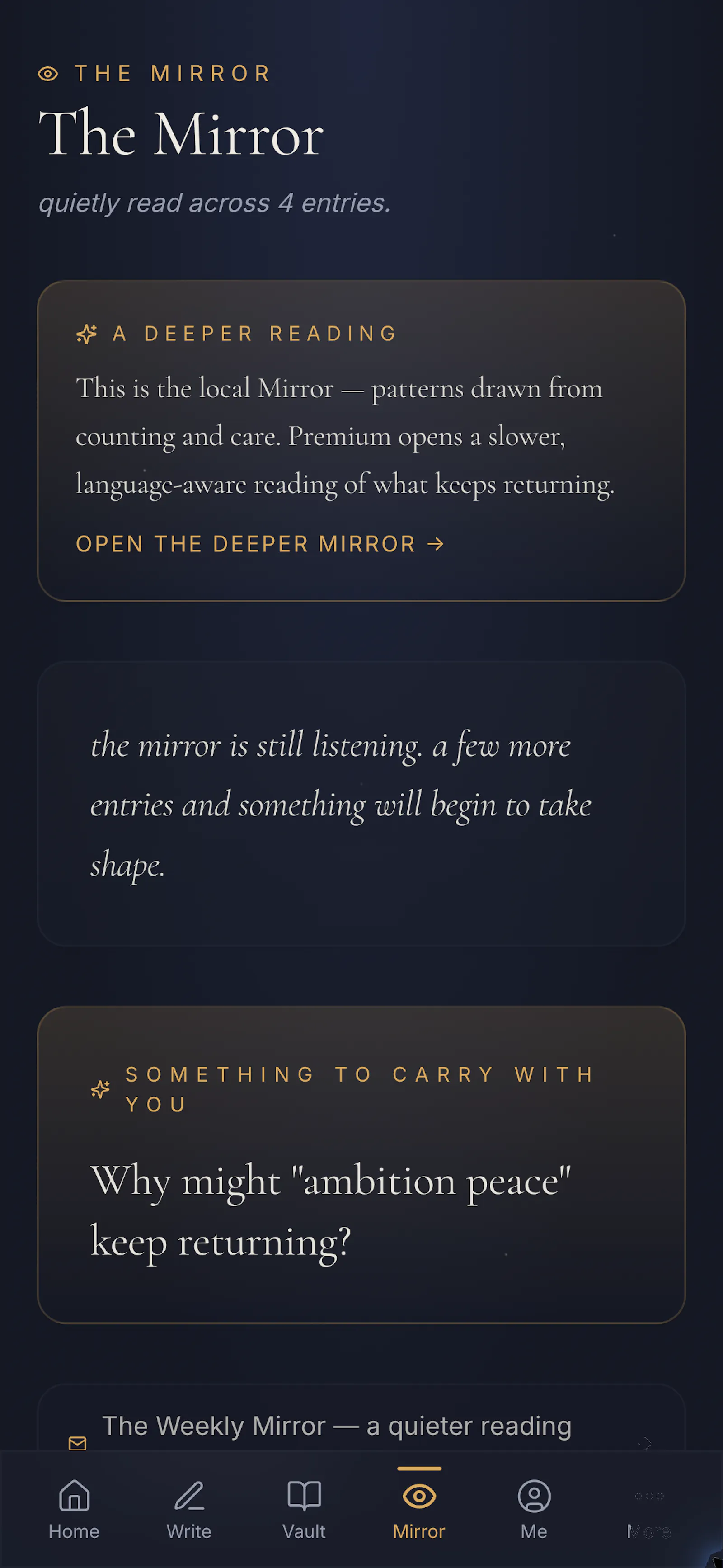DAWN Vault journal for your inner world screenshot 2