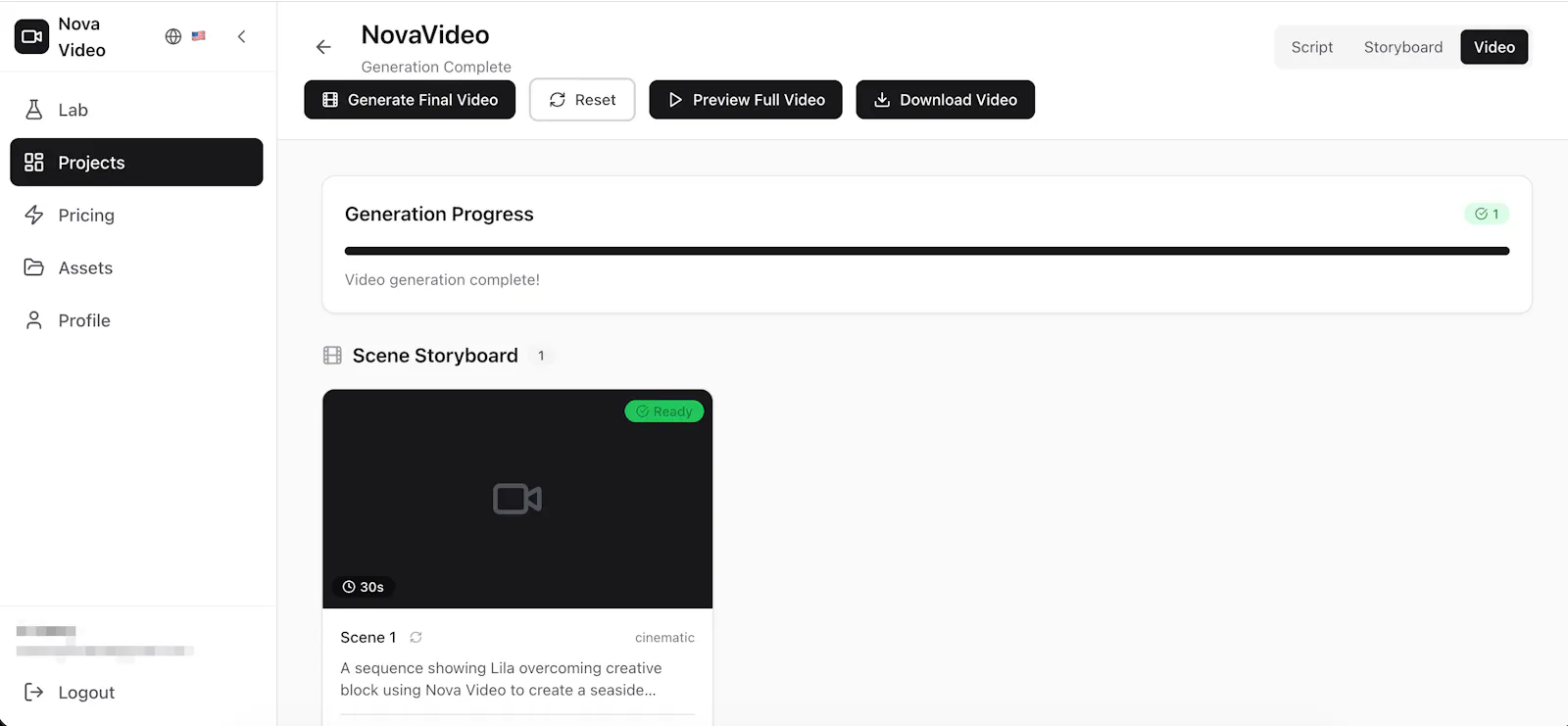 Nova Video screenshot 1