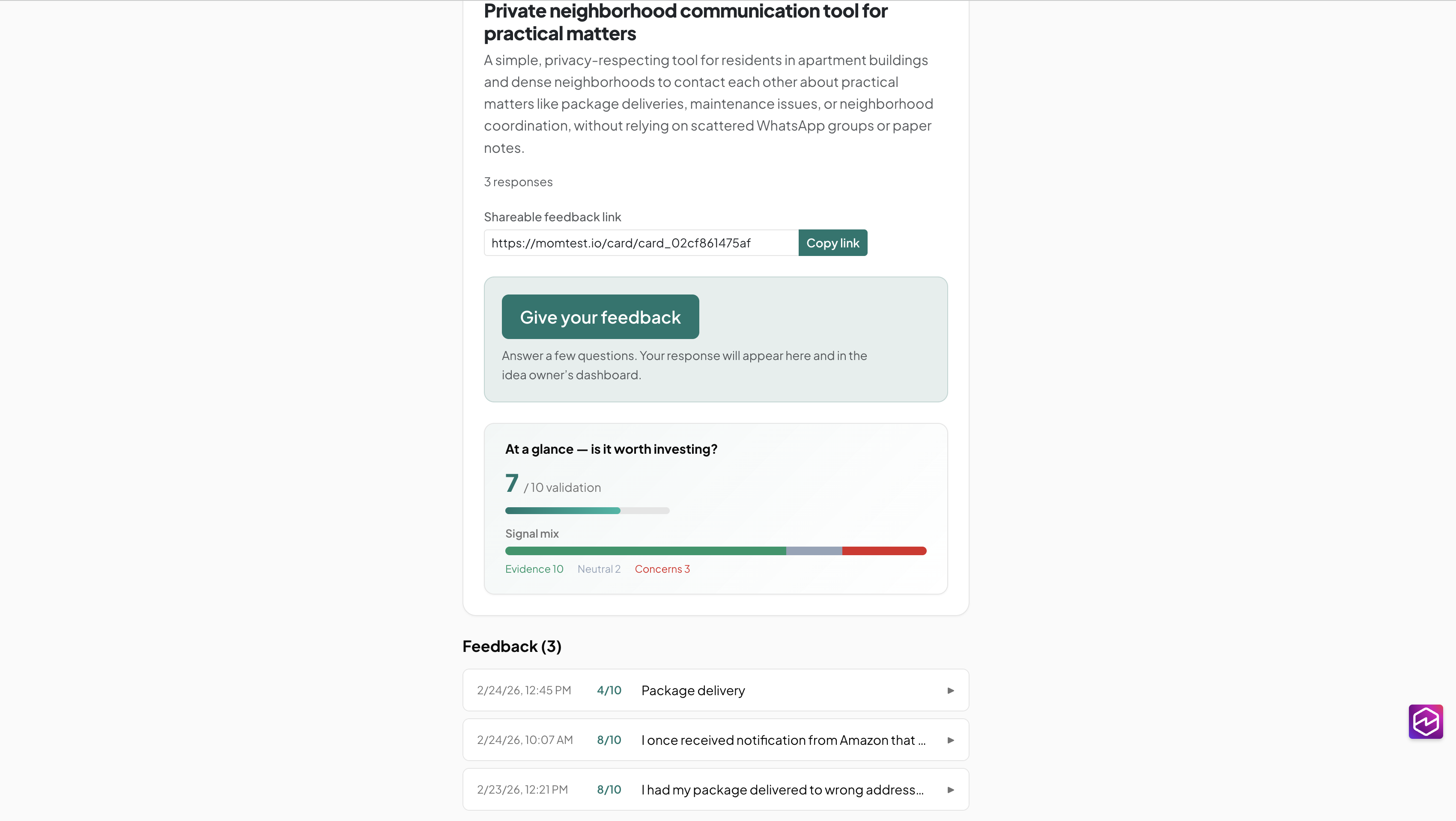 momtest.io — Customer discovery  gallery image