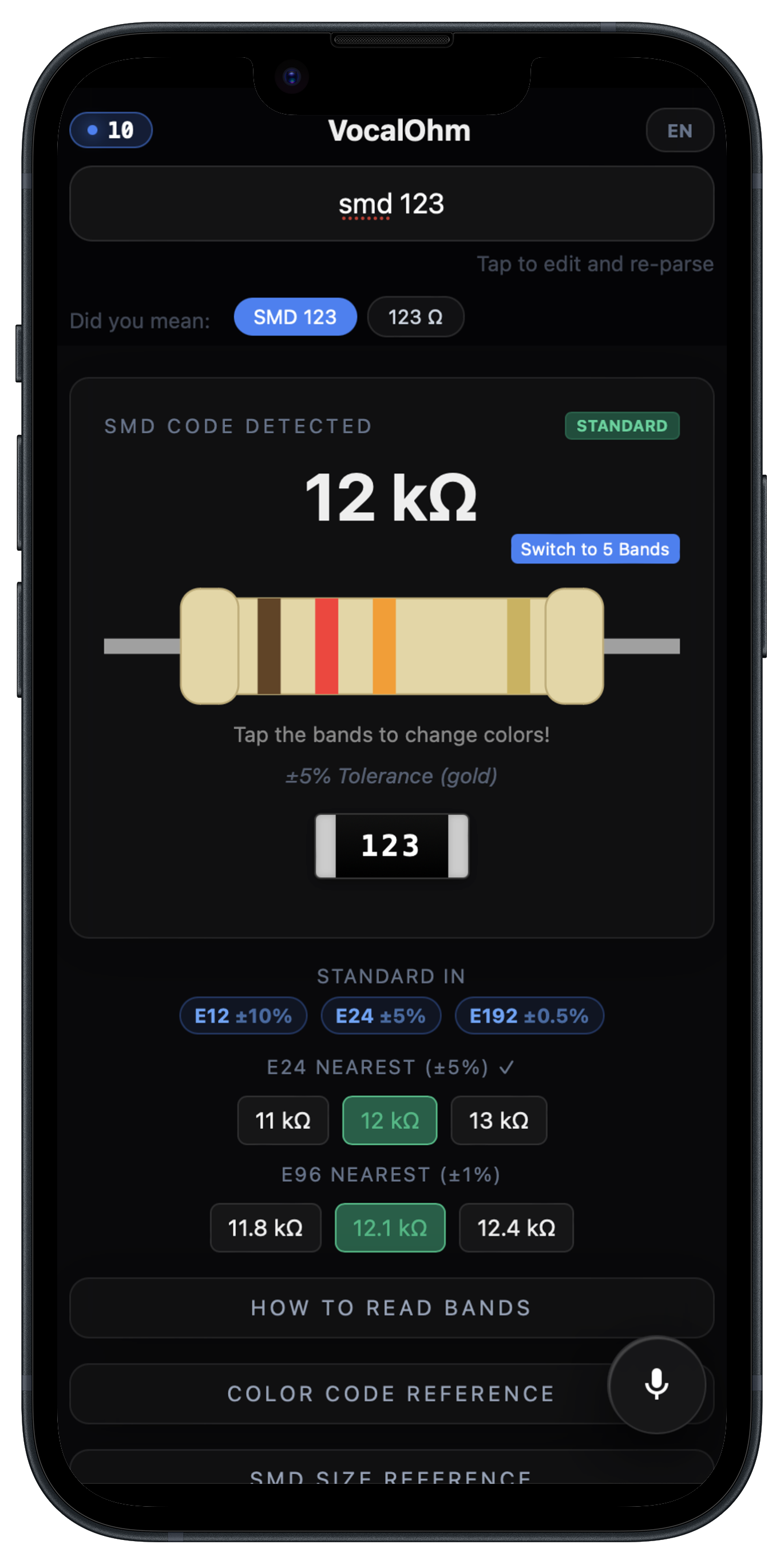 VocalOhm Voice Resistor Calculator SMD gallery image