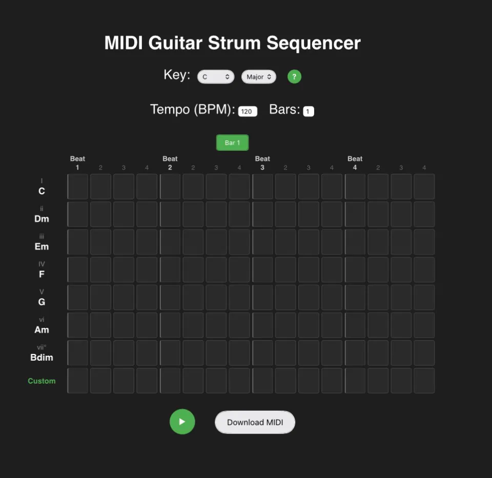 MIDI Guitar Strum Sequencer gallery image