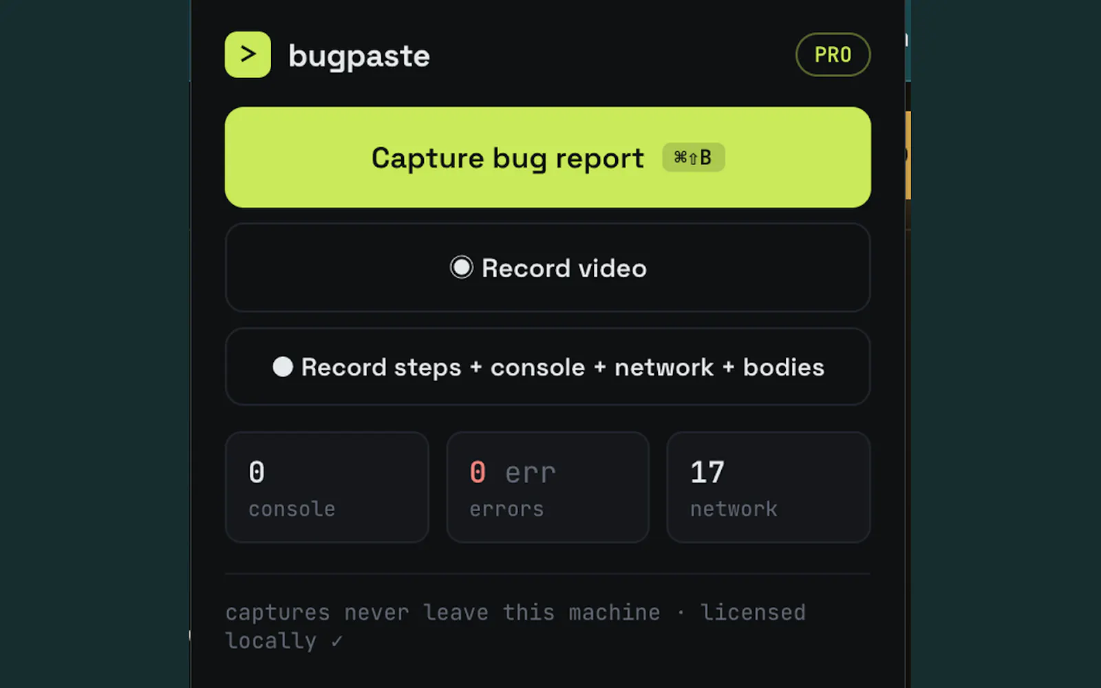 BugPaste screenshot 2