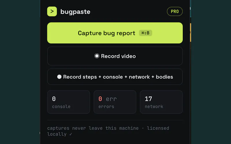 BugPaste screenshot 2