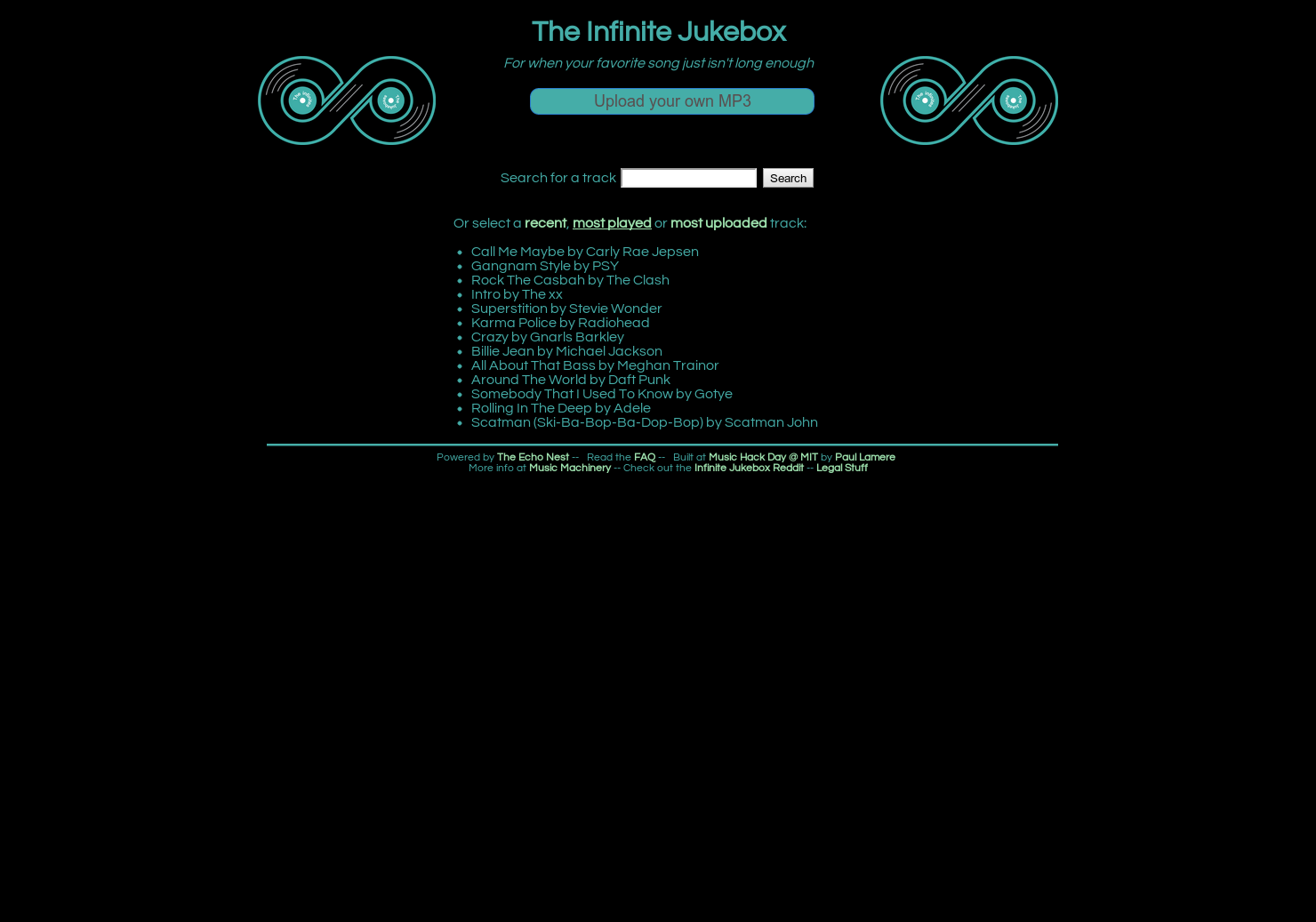 The Infinite Jukebox
