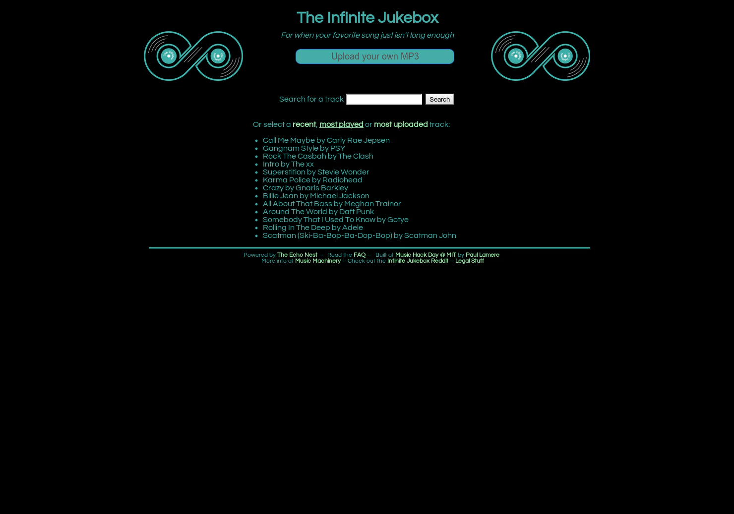 The Infinite Jukebox