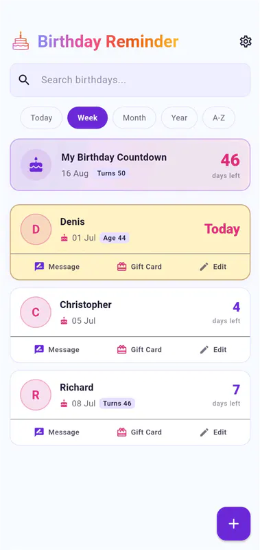 Birthday Reminder gallery image