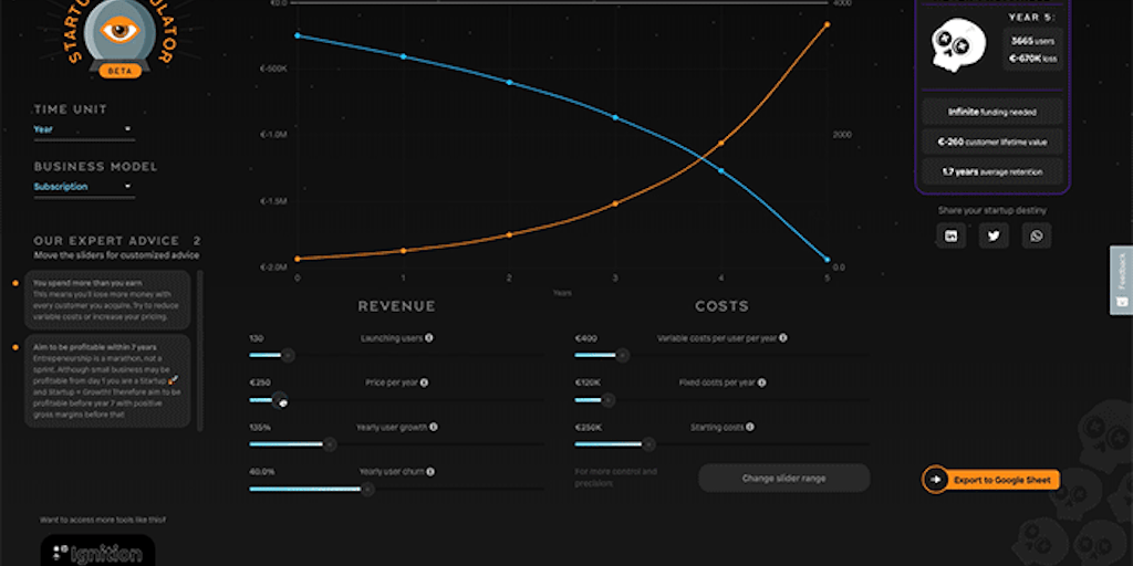 The Startup Calculator Image