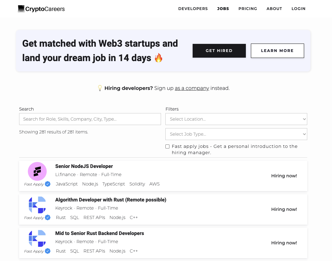 CryptoCareers.dev media 2