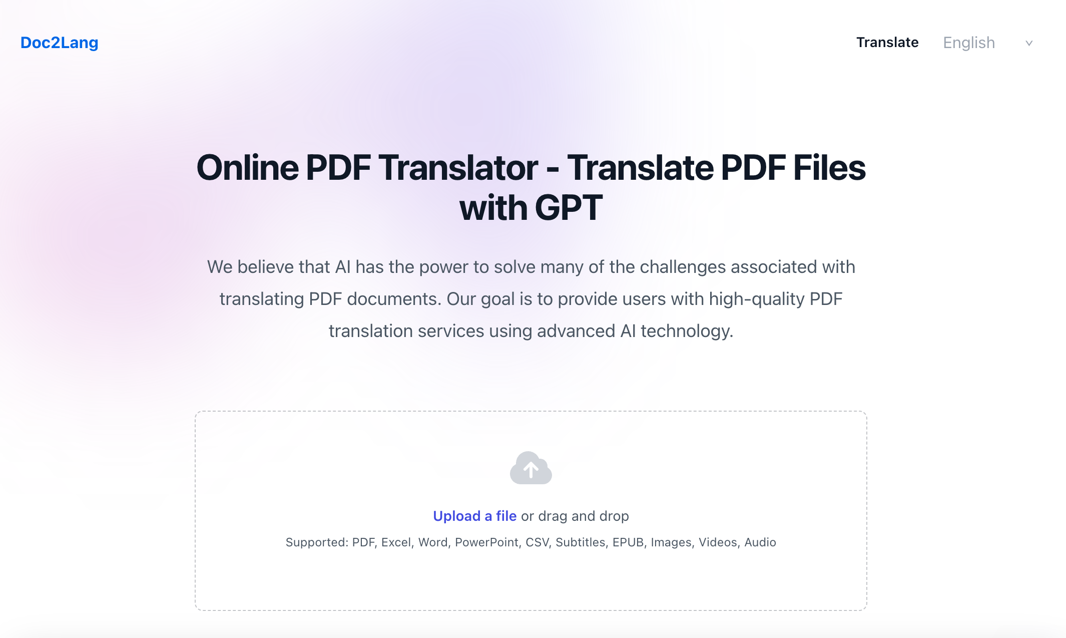 Translate pdf files with GPT gallery image