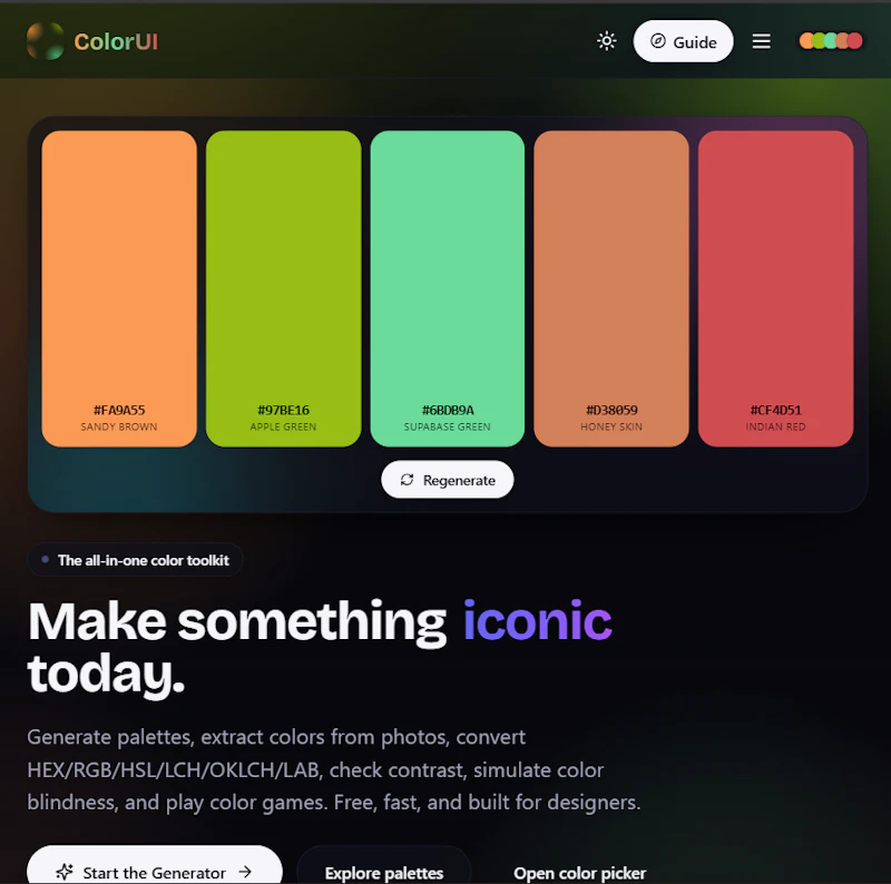 ColorUI screenshot 1