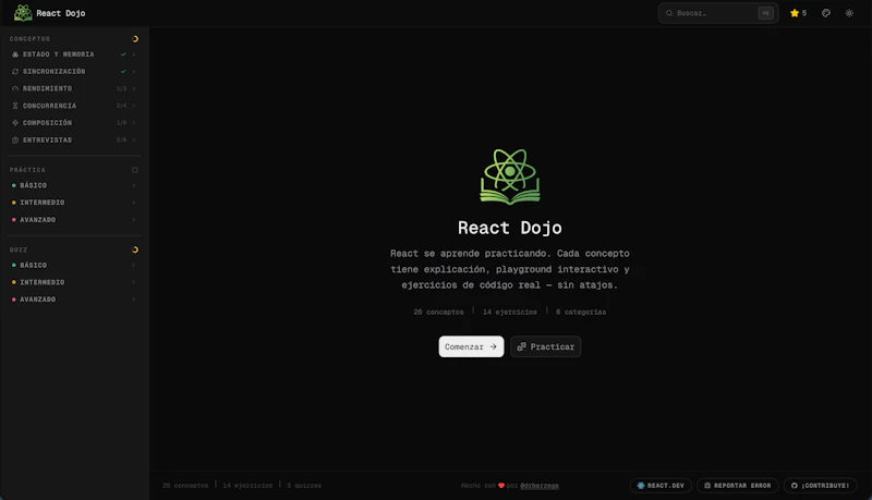 React Dojo screenshot 2