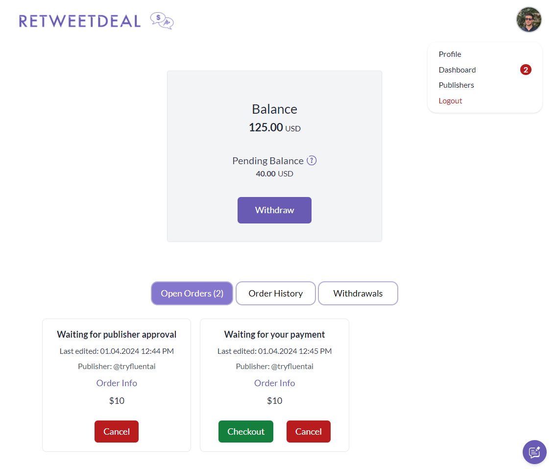 retweetdeal - 広告のためのリツイートマーケットプレイスメディア3