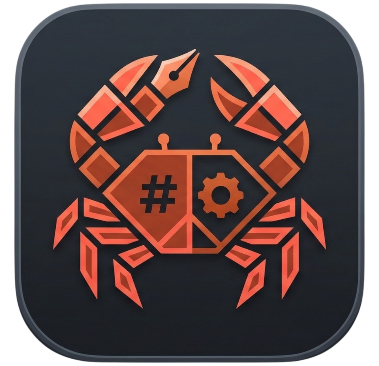 CrabPad - Product Hunt launch logo and brand identity