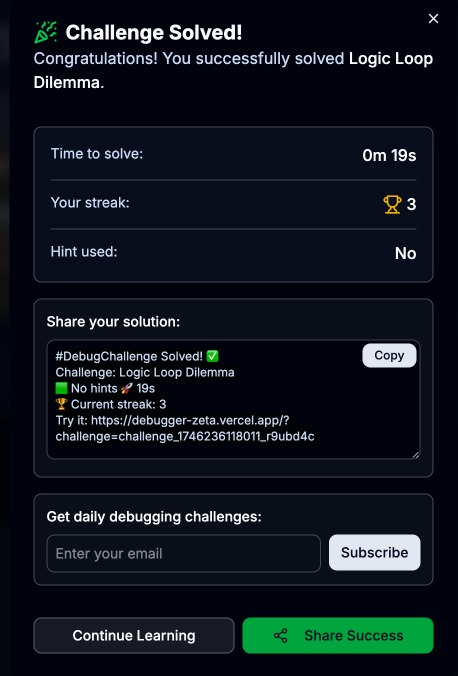 Média Défi de débogage quotidien - Formez vos instincts de débogage avec des chasses de bogues de codage quotidiennes. 1
