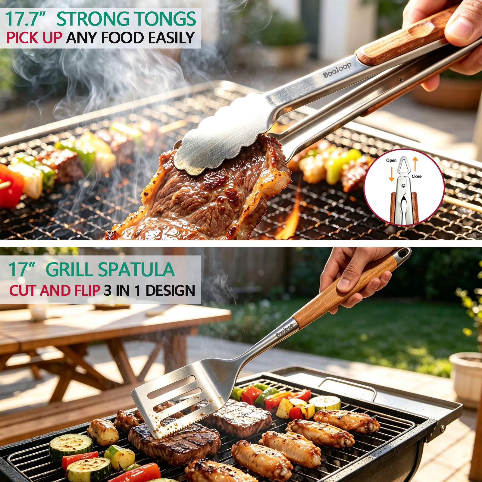 BooJoop 15 Pcs grill tools set gallery image