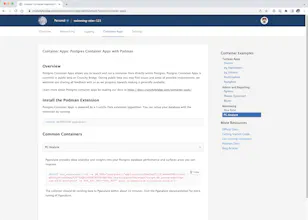 Postgres Container Apps gallery image