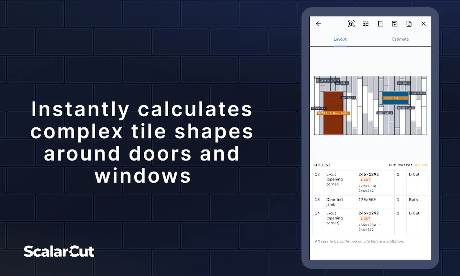 Scalarcut; Tile Layout Planner screenshot 3