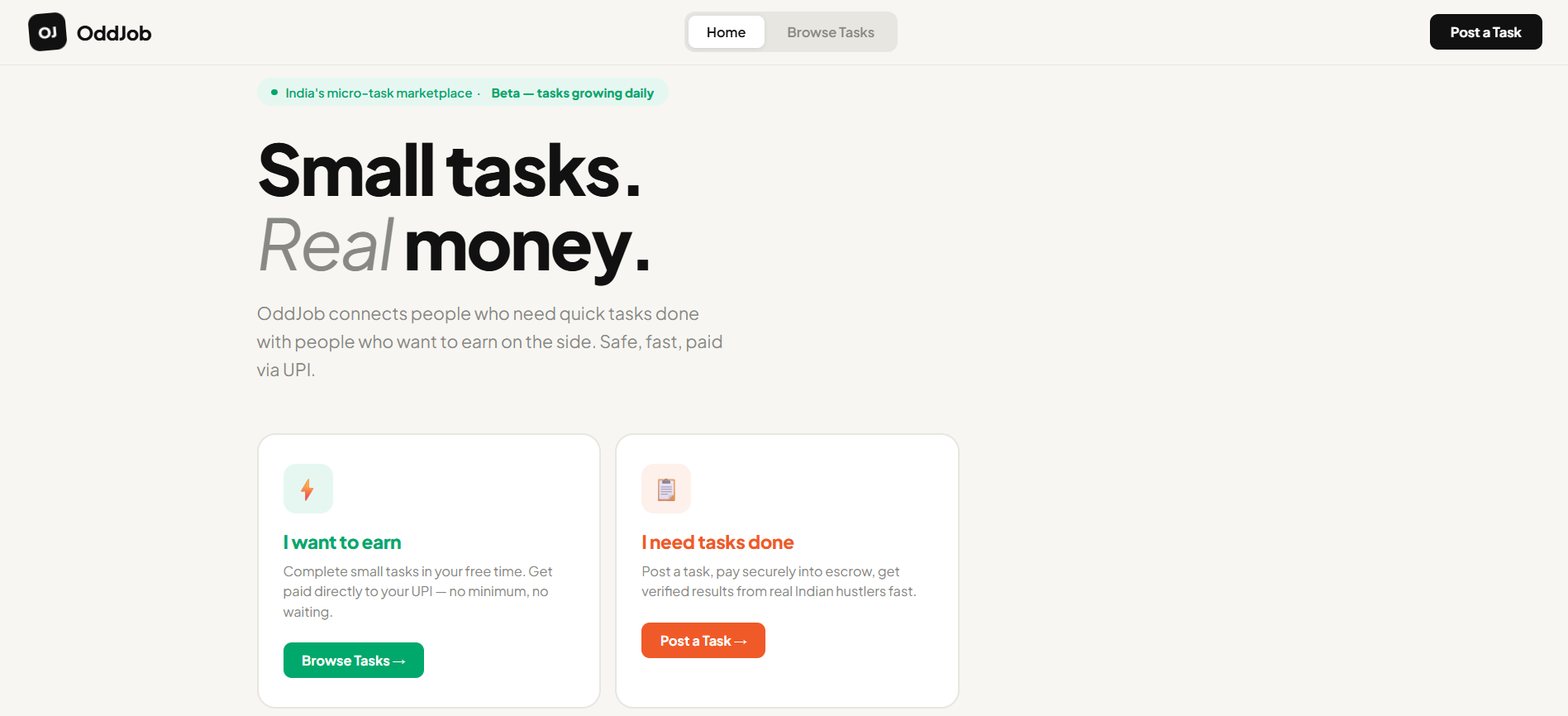 OddJob — Small Tasks. Real Money. gallery image