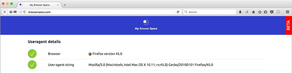 Browser Specs gallery image