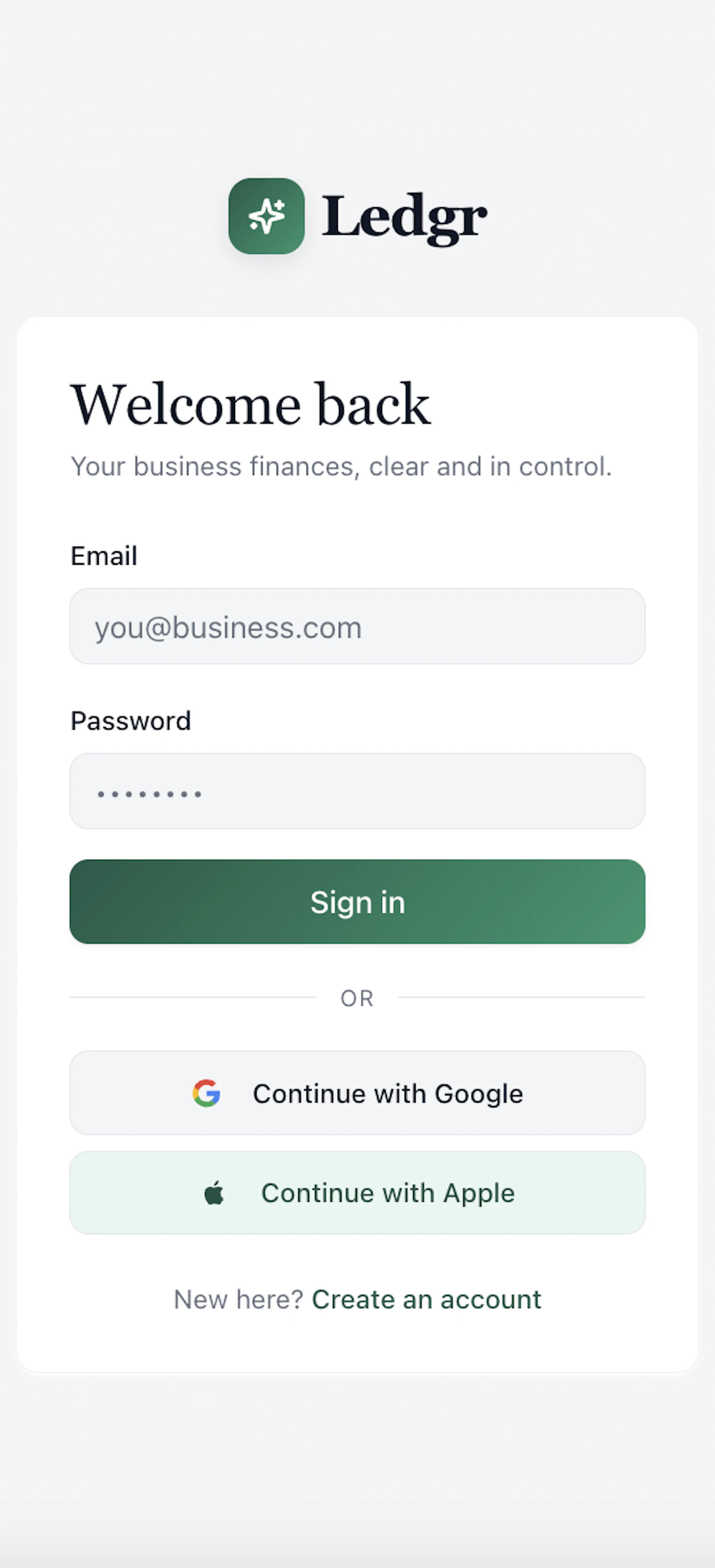 Ledgr screenshot 1