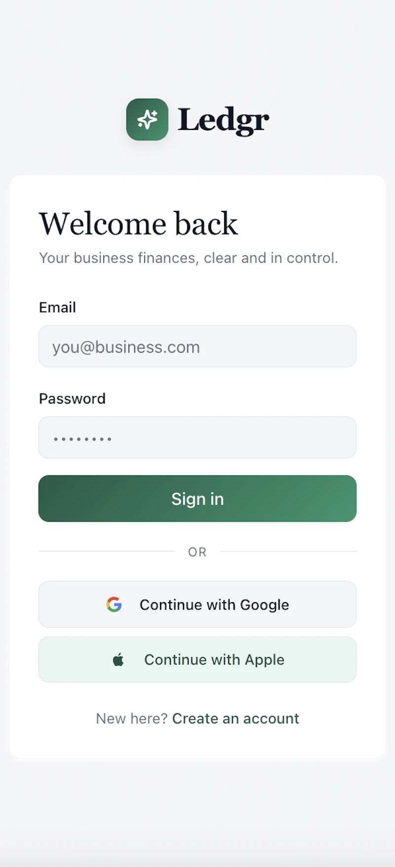 Ledgr screenshot 1