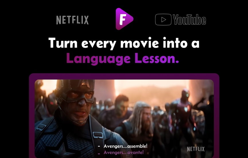 Funlingo - Main screenshot showing features and interface