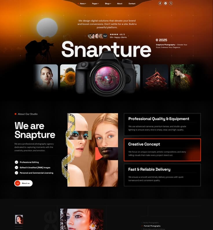 Photography WordPress Website Theme gallery image