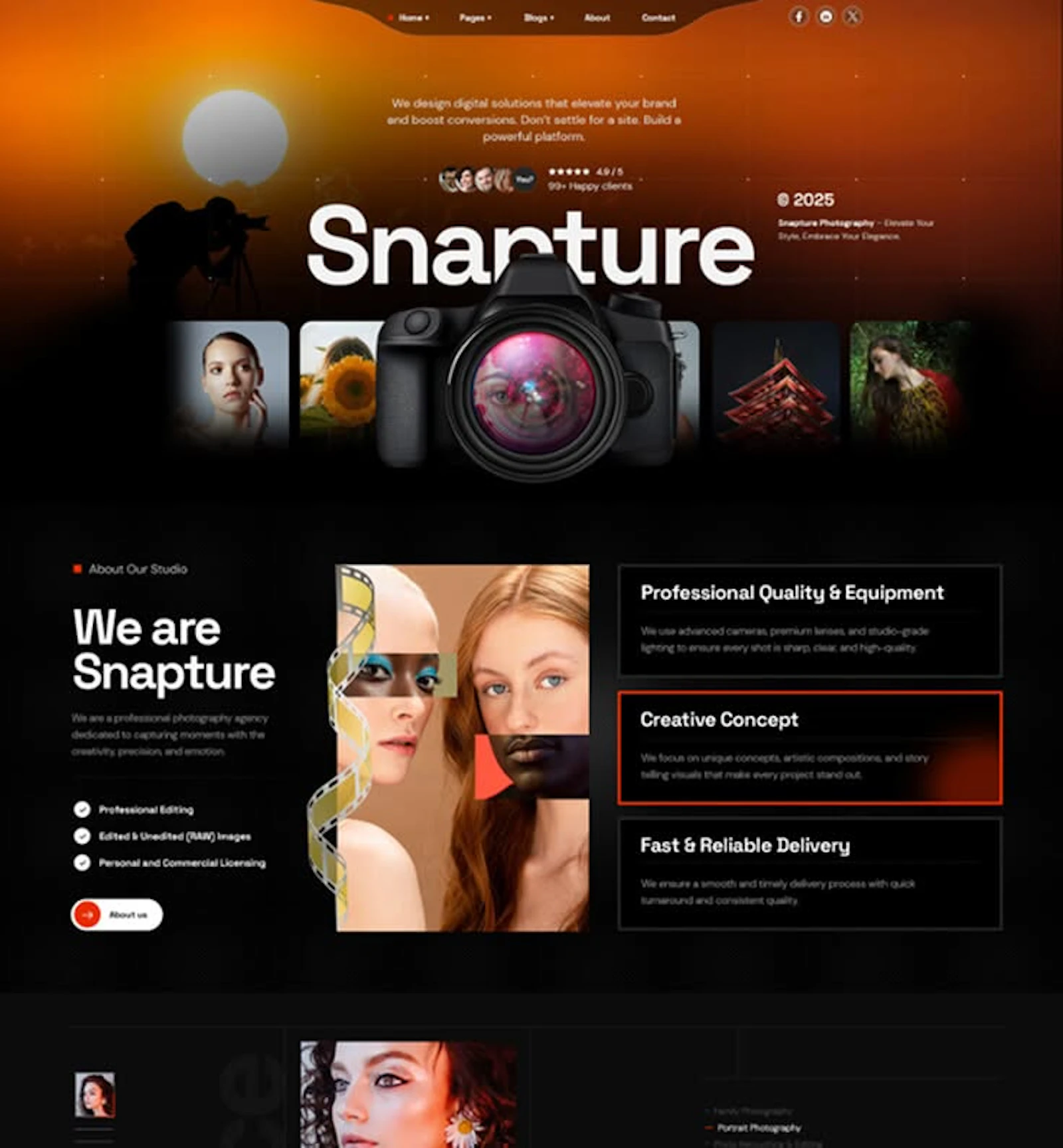 Photography WordPress Website Theme screenshot 14